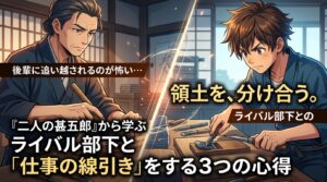 「 領土を、分け合う。 」 というキャッチコピーが書かれた、たげたぽこ（tagetapoco）のブランドイメージ画像。